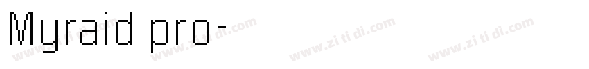 Myraid pro字体转换